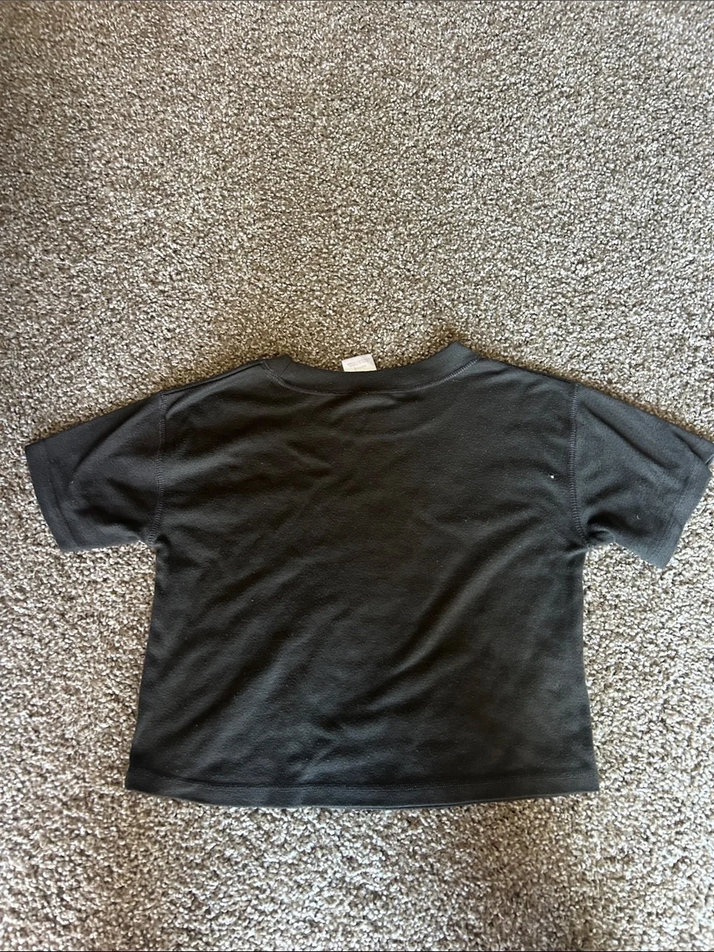 Kids Black Short-Sleeve Crewneck Top